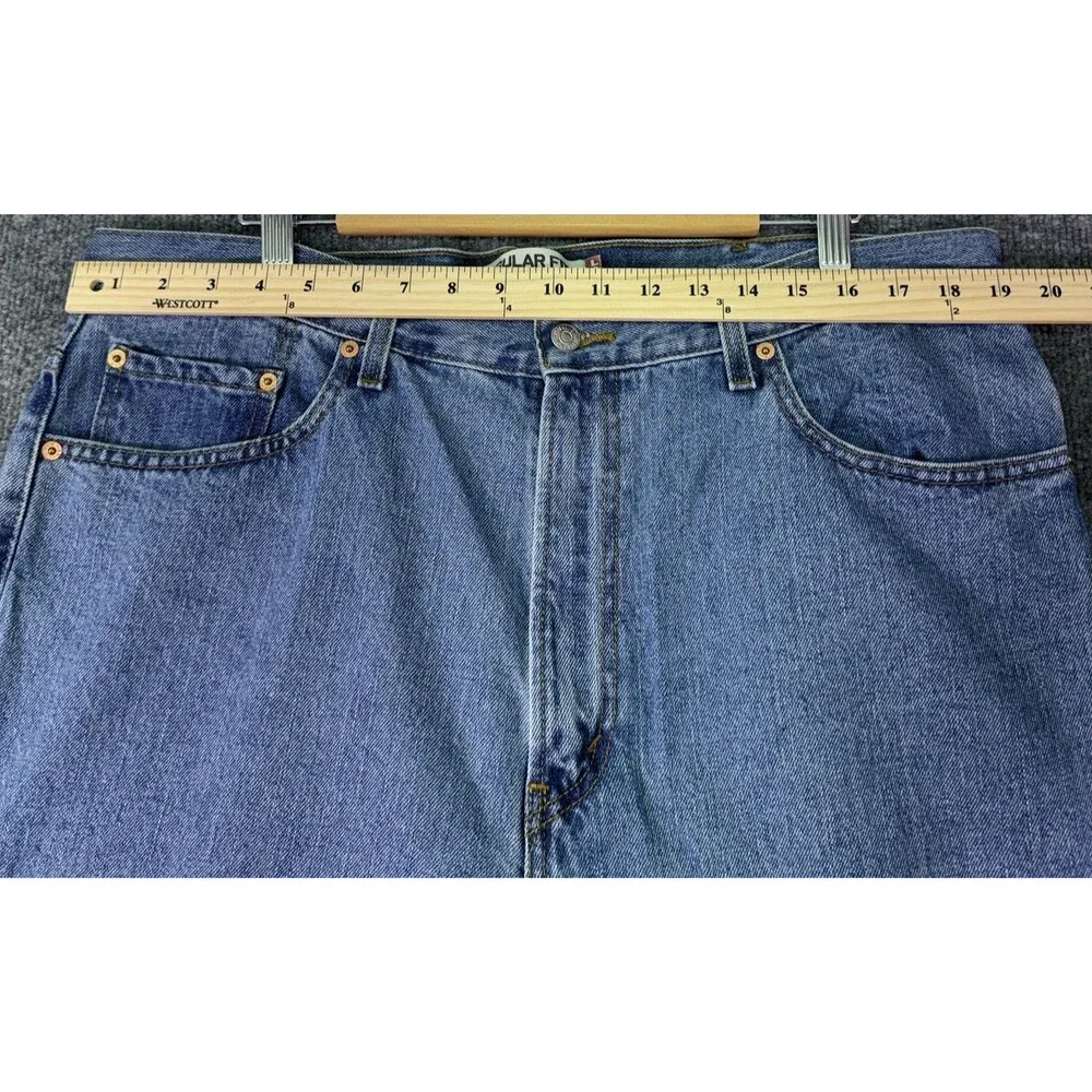 Levi’s 505 Regular Fit Jeans Mens 40x32 Blue Straight Leg Classic Mid Rise Denim